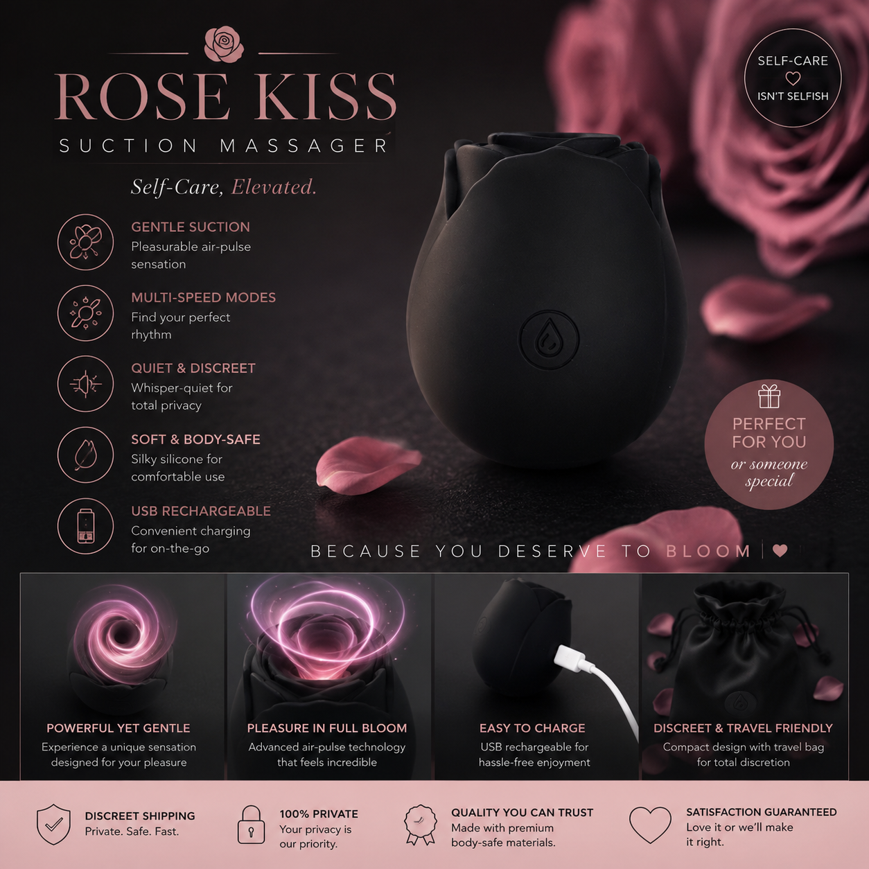Luxury Suction Rose Massager